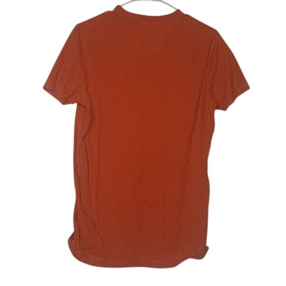 VINTAGE Abercrombie & Fitch Mens Orange T-Shirt XL 100% Cotton Green Moose Logo - Picture 3 of 5